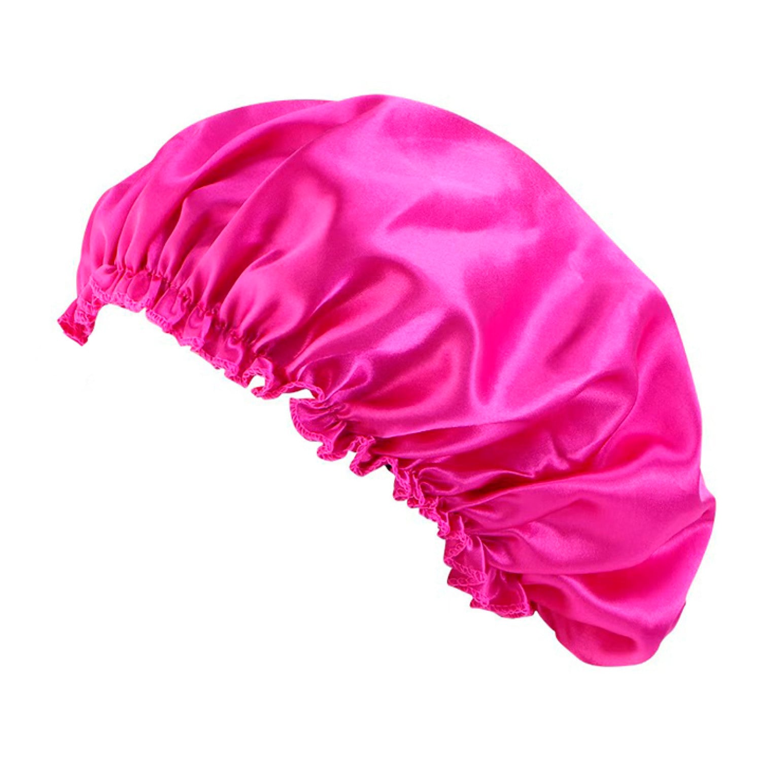 Шапочка для сну та доглядом за волоссям Cosmo Shop атласна, малинова, 1 шт (CS450F)